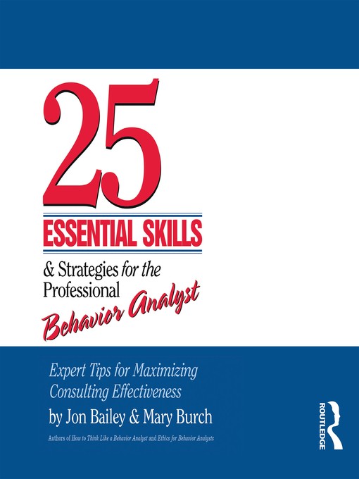 Cover image for 25 Essential Skills and Strategies for the Professional Behavior Analyst